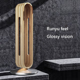 Soporte para auriculares de madera de bambú y aluminio: expositor de auriculares para juegos y soporte para guardar auriculares