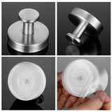 Gancho de ventosa de metal, ganchos de ventosa de baño de gran resistencia al vacío, soporte de toalla impermeable, colgador de pared reutilizable de acero inoxidable