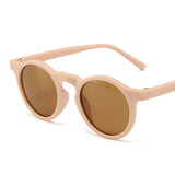 Gafas de sol redondas esmeriladas vintage para niños con protección UV400: protección solar elegante para niños