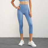 Women's High-Waist Calf-Length Yoga Leggings with Pockets – Stretchy, Breathable Workout Pants
