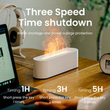 Difusor de aroma de llama: humidificador ultrasónico de vapor frío con luz nocturna de fuego realista