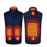 Men’s USB Heated Vest – Infrared Thermal Sleeveless Jacket for Winter Hiking & Outdoor Warmth