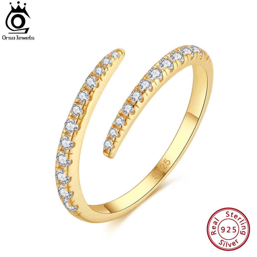 Alianza de boda con circonitas en plata de ley 925: elegante anillo con engaste pavé para mujer