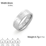 Hebrew Engraved Shema Ring - Stainless Steel Jewish Wedding Band with 18K Gold Plating