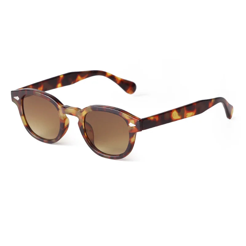 Vintage Shell Round Sunglasses – Retro Fashion Shades for Men & Women (UV400 Protection)