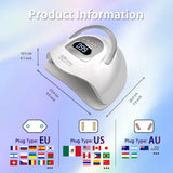 Professional UV LED Nail Lamp – High-Power 81 Bead Gel Polish Dryer for Salon & Home Use