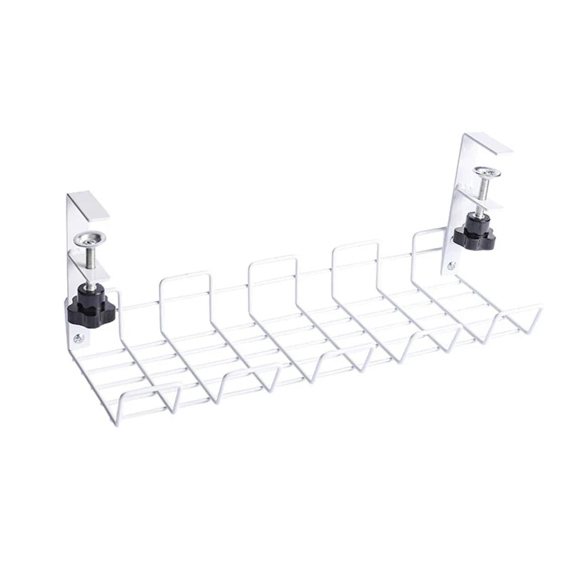 Under Desk Cable Organizer – Heavy-Duty Wire Management Rack for Clutter-Free Workspace