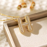 Letter Pendant Necklace for Women – Mood & Sleep Tracker Fashion Jewelry for Office & Career