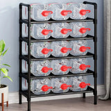 5-Tier Metal Shoe Rack Organizer – Space-Saving Shoe Storage for Closet and Entryway