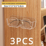 Vitrina para gafas de pared: caja para guardar gafas de sol con diseño perforado para organizar el hogar