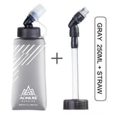 Botella de agua plegable Soft Flask de 250 ml/500 ml, paquete de hidratación sin BPA para correr, hacer senderismo y andar en bicicleta