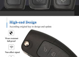 Durable 3-Button Ford Key Fob Shell Replacement with Uncut Blade