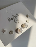 Geometric Irregular Pearl Stud Earrings – Modern Minimalist Design for Elegant Style