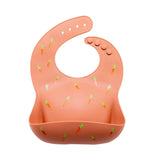 Baberos de silicona impermeables para bebés con un bonito lazo: babero suave y ajustable para niños y niñas