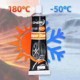 Pegamento para reparación de neumáticos, resistente al agua y a altas temperaturas, sellado negro, adhesivo de reparación resistente al agua y a altas temperaturas