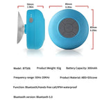 Waterproof Bluetooth Shower Speaker with Suction Cup – Portable Wireless Stereo for Outdoor & Bathroom Use