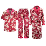 Men’s Traditional Chinese Pajama Set – Lightweight Vintage Sleepwear with Turn-Down Collar