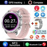 2025 AMOLED Smart Watch with Bluetooth Calling - GPS, NFC & Health Monitoring