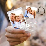 Custom Spotify Song Keychain – Personalized Acrylic Music Plaque with Photo and Album Cover Design