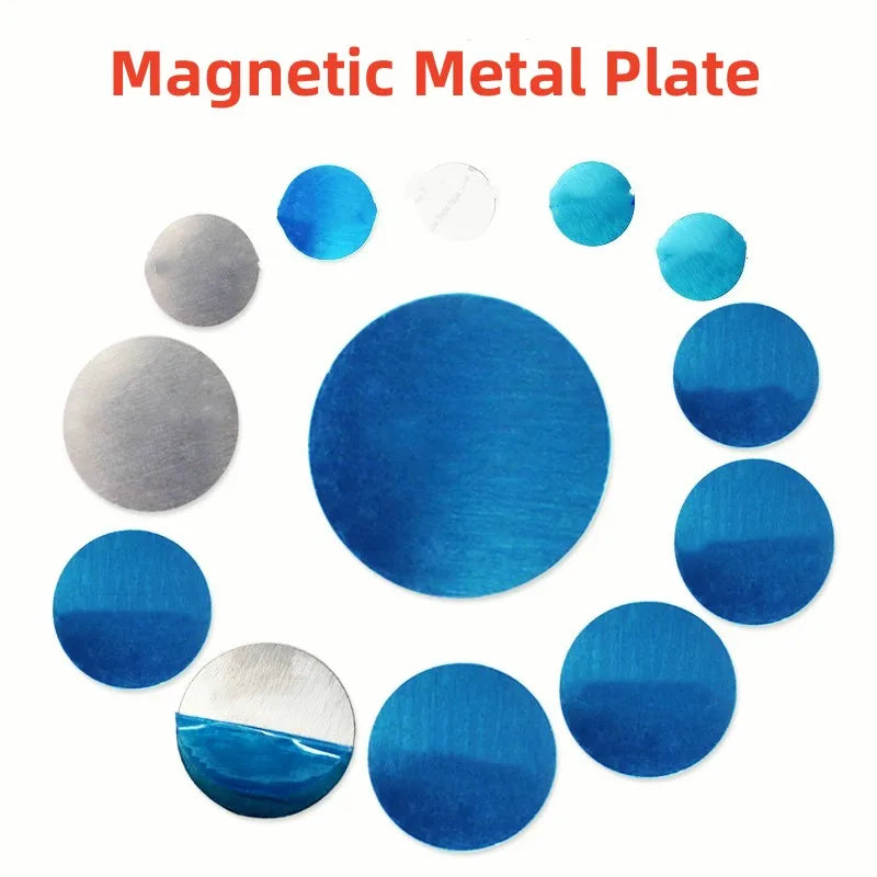 Juego de placas de metal universales para soportes magnéticos de teléfono para coche: paquete de 10 piezas