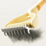 Double-Sided Pet Grooming Brush - Stainless Steel Fur Knot Remover for Cats & Dogs