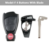 Carcasa de llave de repuesto para Mercedes-Benz: funda duradera para mando a distancia de coche para W168 W202 W203 W208 W210 W211