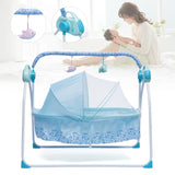Electric Baby Cradle Swing with Remote Control, Adjustable Timer & Mosquito Net – Portable Infant Rocker for Home and Travel
