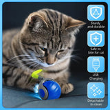 Automatic Moving Ball Cat Toy – Interactive Smart Toy with Adjustable Speeds & Replaceable Tails