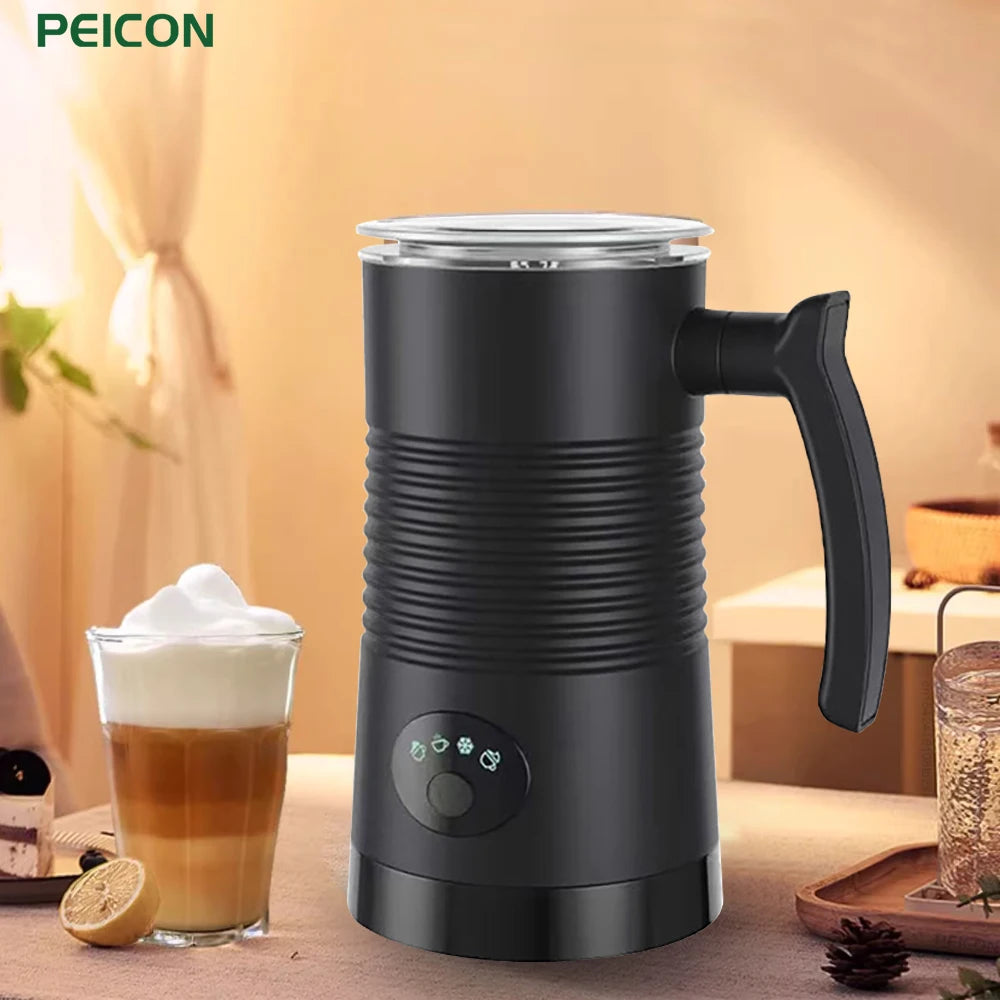 4-in-1 Electric Milk Frother and Warmer for Coffee, Latte, Cappuccino & Hot Chocolate