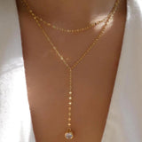 Collar vintage de varios estilos en color dorado nuevo para mujer, conjunto de collares con colgante de cristal multicapa de estilo bohemio y moderno, regalos de joyería