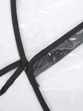 Funda transparente impermeable para cochecito de bebé, protección a prueba de viento y polvo con cremallera para cochecitos