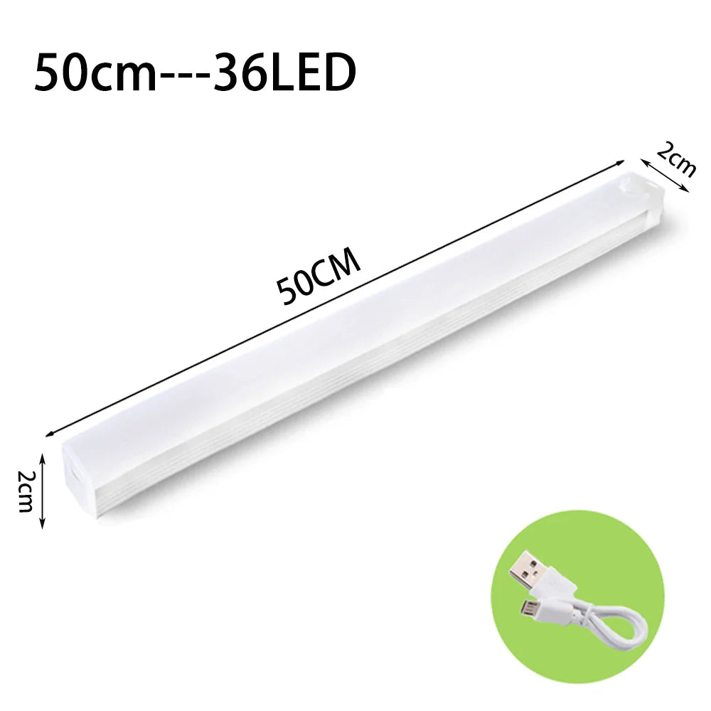 Luz nocturna LED con sensor de movimiento: lámpara inalámbrica recargable para gabinetes y escaleras