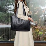 Vintage PU Leather Shoulder Bag – Large Capacity Crossbody Tote for Women