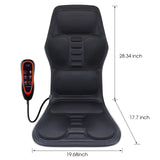 Heated Vibrating Massage Cushion – Full-Body Back, Neck, and Waist Therapy Pad for Car, Home, and Office