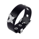 Vintage Punk Star Chain Leather Bracelet – Stylish Geometric Design for Men and Women