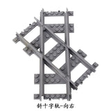 MOC City Train Rail Crossing & Flexible Tracks – DIY Building Block Set