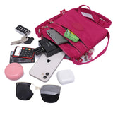 Stylish Women's Nylon Crossbody Bag with Floral Decoration – Soft Messenger Shoulder Purse for Parties