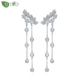 Sterling Silver Zircon Hoop Earrings for Women – Elegant Star & Heart Design