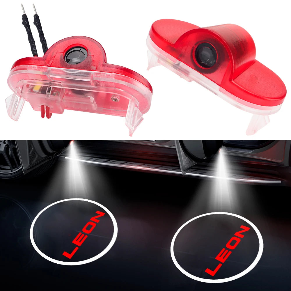 LED Car Door Logo Projector Lights for SEAT Leon – 2PCS Shadow Welcome Lights