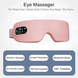 Smart Bluetooth Heated Eye Massager with Vibration & Air Pressure – Relieve Eye Fatigue, Improve Sleep & Relax Anywhere