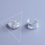 925 Sterling Silver Irregular Geometric Ring – Minimalist Jewelry for Women