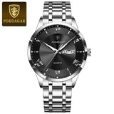 Men's Luxury Stainless Steel Watch – Waterproof, Luminous, Date & Week Display