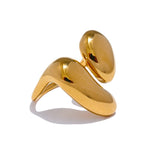 Anillo minimalista de acero inoxidable: joyería moderna, resistente al agua y elegante para mujeres