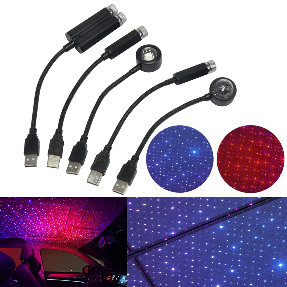 USB Car Roof Star Light - Romantic Gypsophila Atmosphere Lamp for Cars & Homes