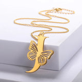 Elegant 18K Gold Butterfly Pendant Necklace – Trendy & Stylish Jewelry for Women