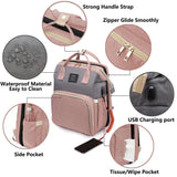 Mochila grande de nailon para pañales: elegante, duradera y espaciosa para padres en movimiento
