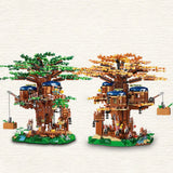 1013-Piece All Seasons Treehouse Building Set – DIY City Creator House Blocks Compatible with LEGO
