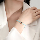 Custom Heart Photo Bracelet – Personalized Rope Chain Jewelry for Women