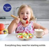Juego de alimentación para bebés personalizado: vajilla de silicona para bebés y niños pequeños