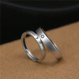 Sun and Moon Adjustable Couple Rings Set – Minimalist Wedding & Engagement Jewelry for Lovers